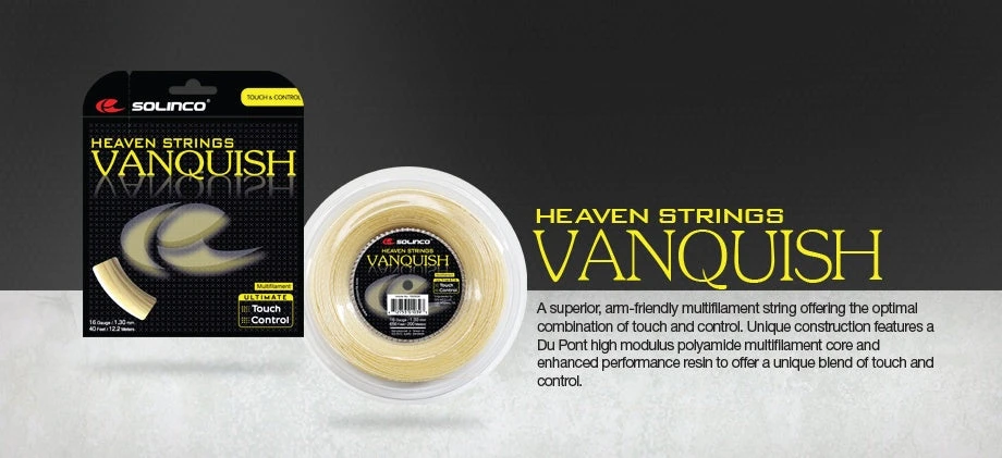 Solinco Heaven Strings Vanquish Tennis String Reel 3 Solinco Heaven Strings Vanquish Tennis String Reel
