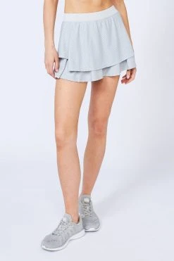 Lija Circle Mesh Layer Skirt - Grey