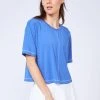Lija New Stripe Run Around Tee - Atoll Blue/Bluebird