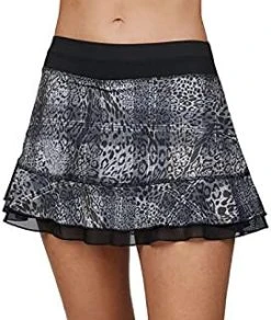 Sofibella Women's UV -Black Panther 13" Skirt