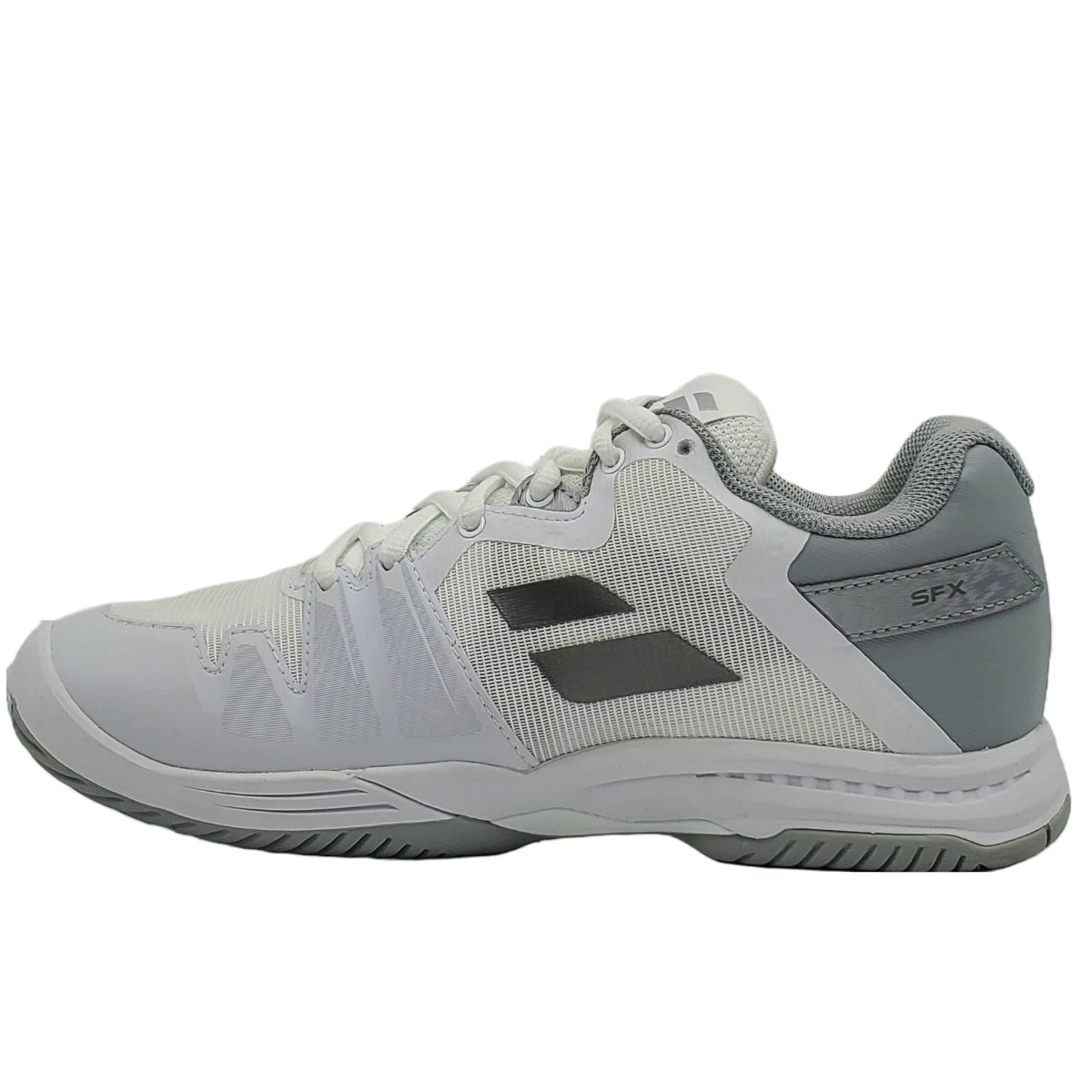 Babolat Women's SFX3 All Court Tennis Shoes - White/Silver 4 Babolat Women's SFX3 All Court Tennis Shoes - White/Silver - Image 2
