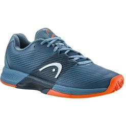 Head Men's Revolt Pro 4.0 Tennis Shoes - Bluestone/Orange