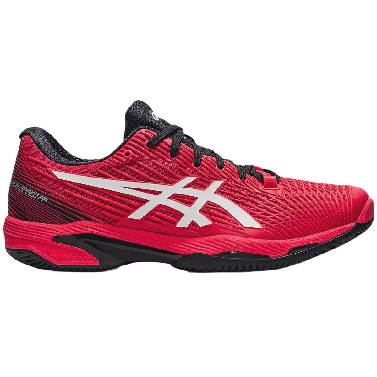Asics Men's Solution Speed FF 2 Tennis Shoes - Electric Red/White 3 Asics Men's Solution Speed FF 2 Tennis Shoes - Electric Red/White