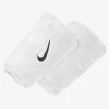 Nike Swoosh Double Wrist Band - White/Black -Adidas Shop swoosh extra wide wristbands KbMOKe