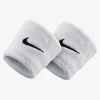 Nike Swoosh Single Wrist Band - White/Black -Adidas Shop swoosh wristbands CwPs55